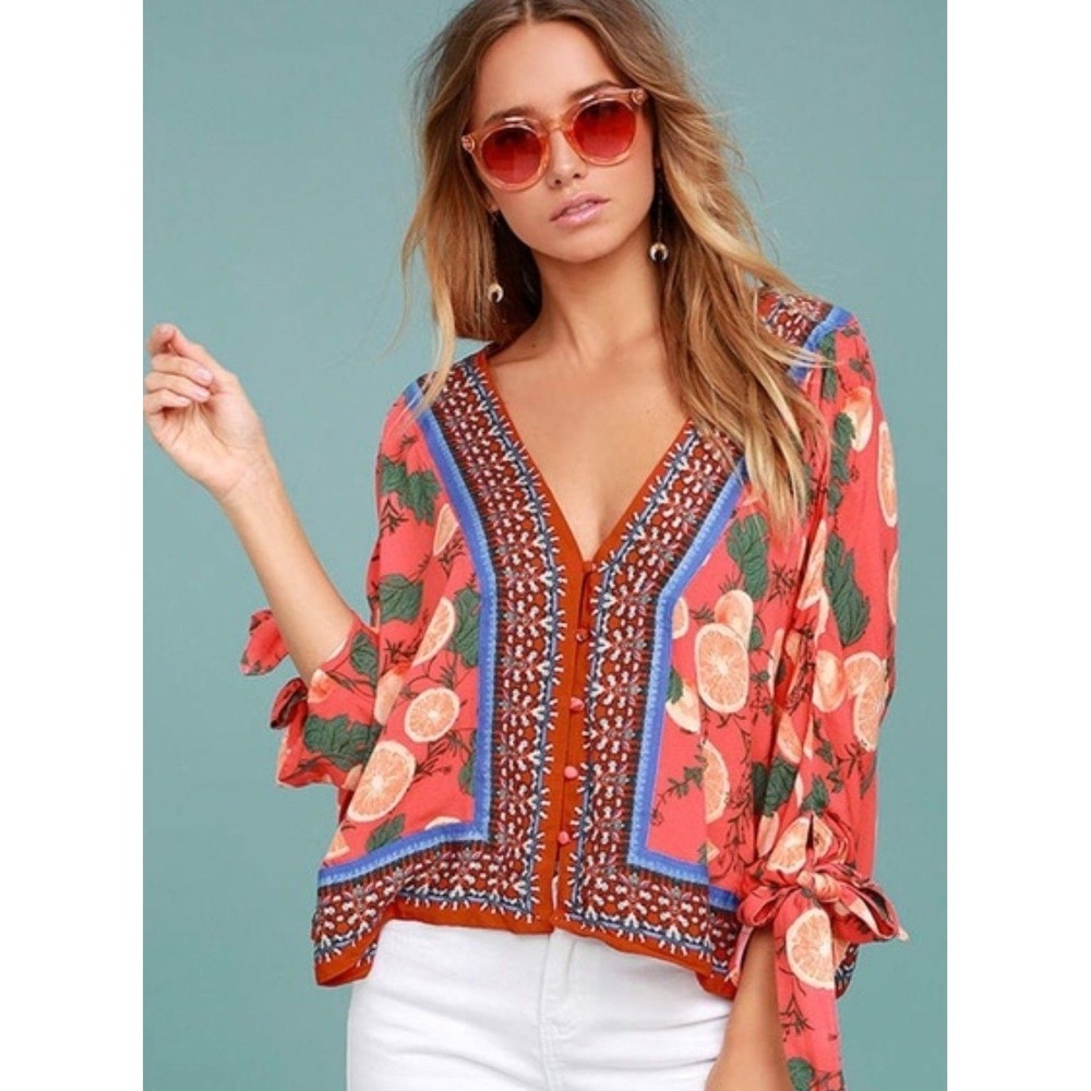 205. Free People Freshly Squeezed Top Size S - Picture 1 of 3